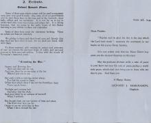 Easter Service Program 1944