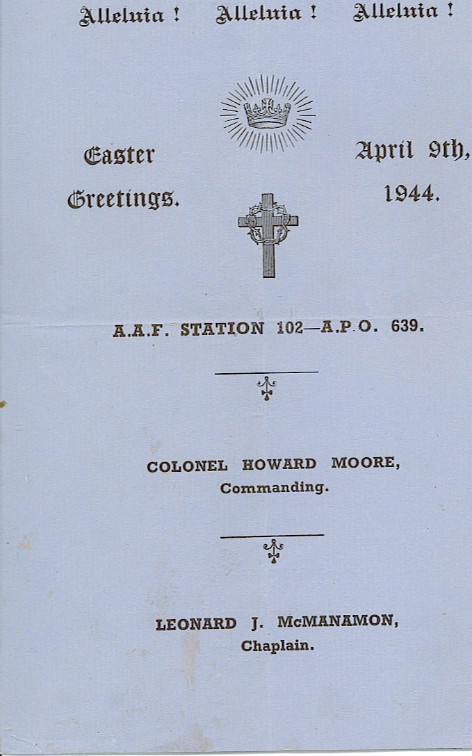 Easter Service Program Alconbury 1944