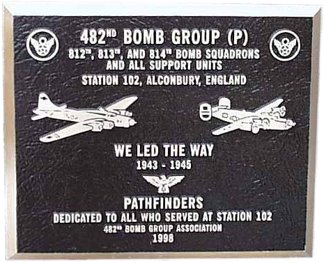 The official 482nd plaque