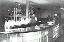 Alconbury Officers club famous glass block bar