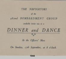 482nd Navigtors Dinner & Dance Invitation